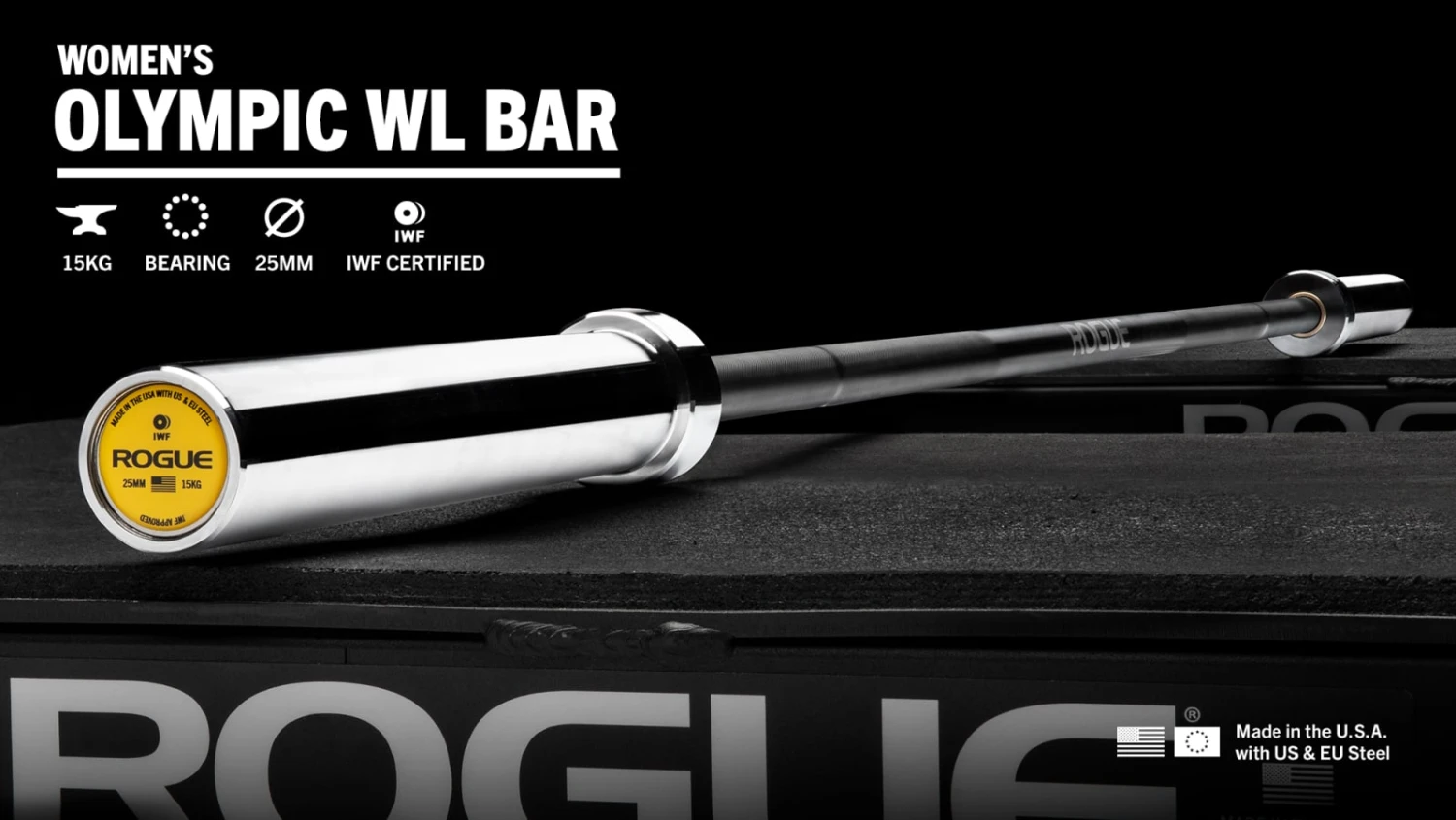 Rogue 25MM IWF Olympic Weightlifting Bar - Cerakote 1 Rogue 25MM IWF Olympic Weightlifting Bar - Cerakote